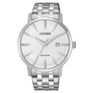 orologio citizen classic ecodrive data acciaio bracciale quadrante bianco