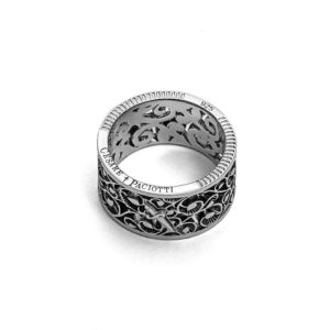anello fascia gotica cesare paciotti argento vintage