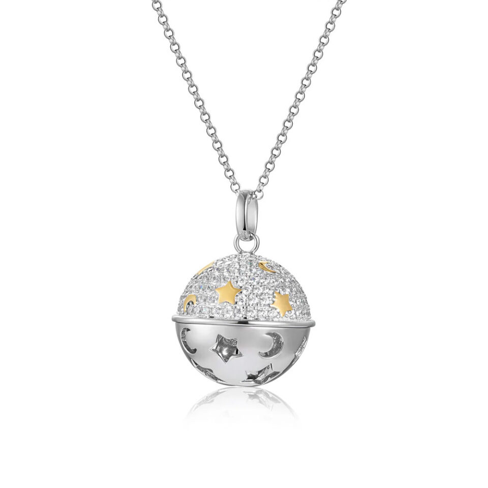 collana chiama angeli stelle e lune in argento e zirconi roberto giannotti sfa146