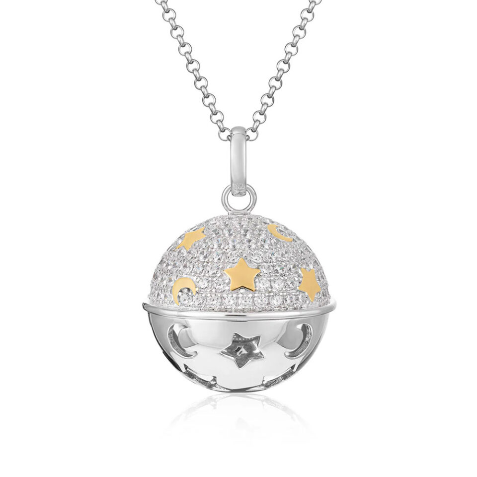 collana chiama angeli stelle e lune in argento e zirconi roberto giannotti sfa146