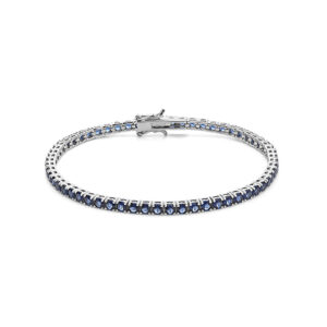 bracciale tennis da uomo in argento con zirconi blu di comete gioielli ubr 988