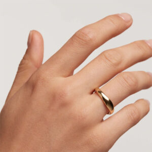 anello a fascia sottile argento oro pdpaola
