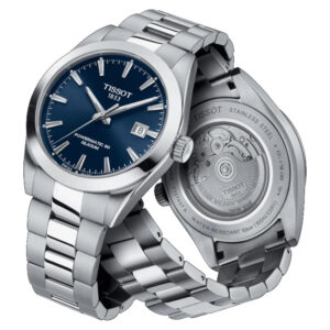 orologio da uomo automatico tissot gentleman powermatic 80 blu