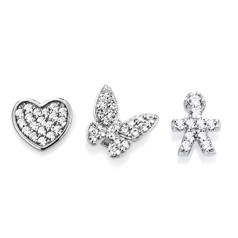 simboli componibili in argento per gioielli marcello pane new letters