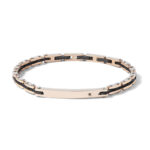 bracciale uomo piastra personalizzabile in acciaio oro rosa-comete gioielli ubr 1082