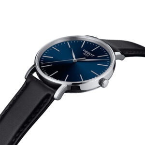 orologio da uomo tissot everytime pelle con quadrante blu t1434101604100. orologio tissot pubblicità