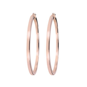 orecchini a cerchio anelle grandi placcate oro rosa di bronzallure wsbz00999r