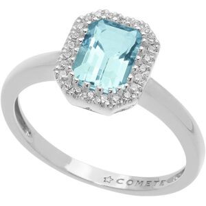 anello-Comete-Donna-ottagonale-acquamarina-oro-bianco-diamanti-ANQ311