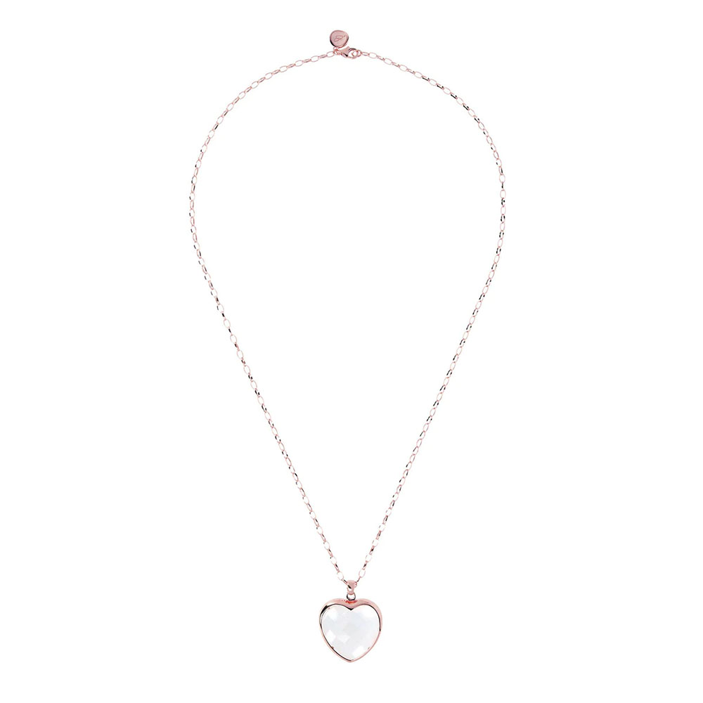 Collana Bronzallure San Valentino Catena Cuori Maglia Ovale