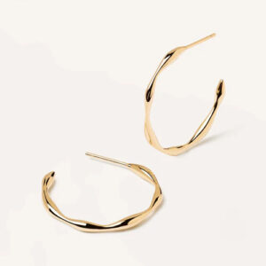 orecchini a cerchio in argento placcato oro di pdpaola modello vanilla ar01 306 u