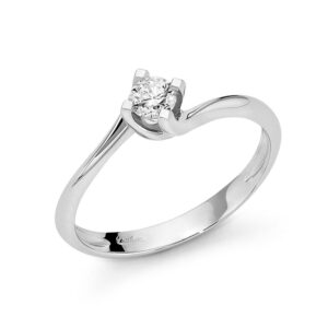 anello solitario di fidanzamento miluna in oro bianco con diamante tondo da 0.24 carati lid5180-024g7
