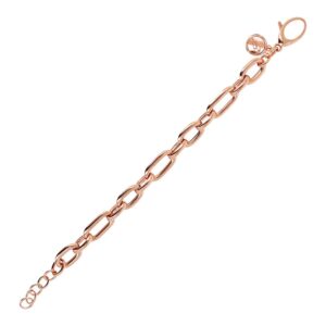 bracciale donna con maglia a catena placcato oro rosa bronzallure wsbz02094r