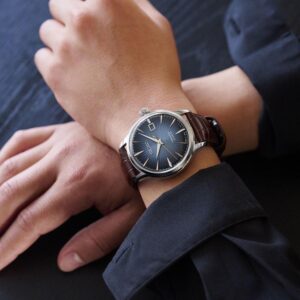 orologio uomo elegante automatico seiko presage blu srpk15j1