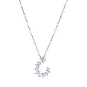 collana donna con pendente zirconi bianchi in argento comete gla 259