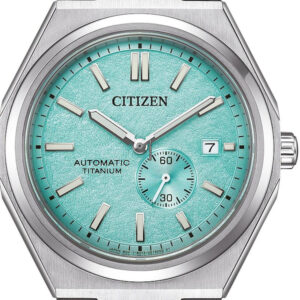 Orologio-uomo automatico Citizen--Super-Titanio-azzurro Tiffany-NJ0180-80M