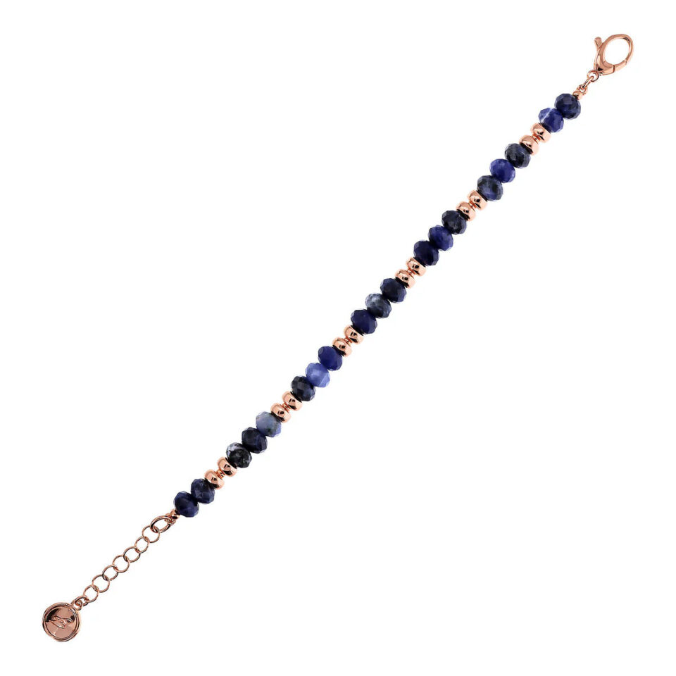 bracciale da donna con pietre naturali sodalite blu di bronzallure wsbz02211.sd