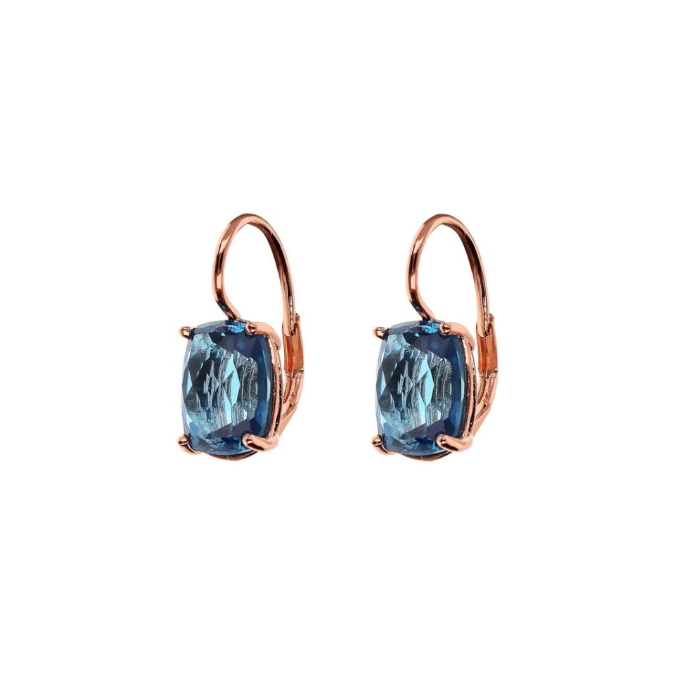 orecchini pendenti a monachella con pietra spinello blu bronzallure wsbz02289.sp