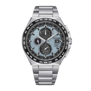 orologio uomo citizen eco drive radiocontrollato super titanio ice blue at8 at8238-84m