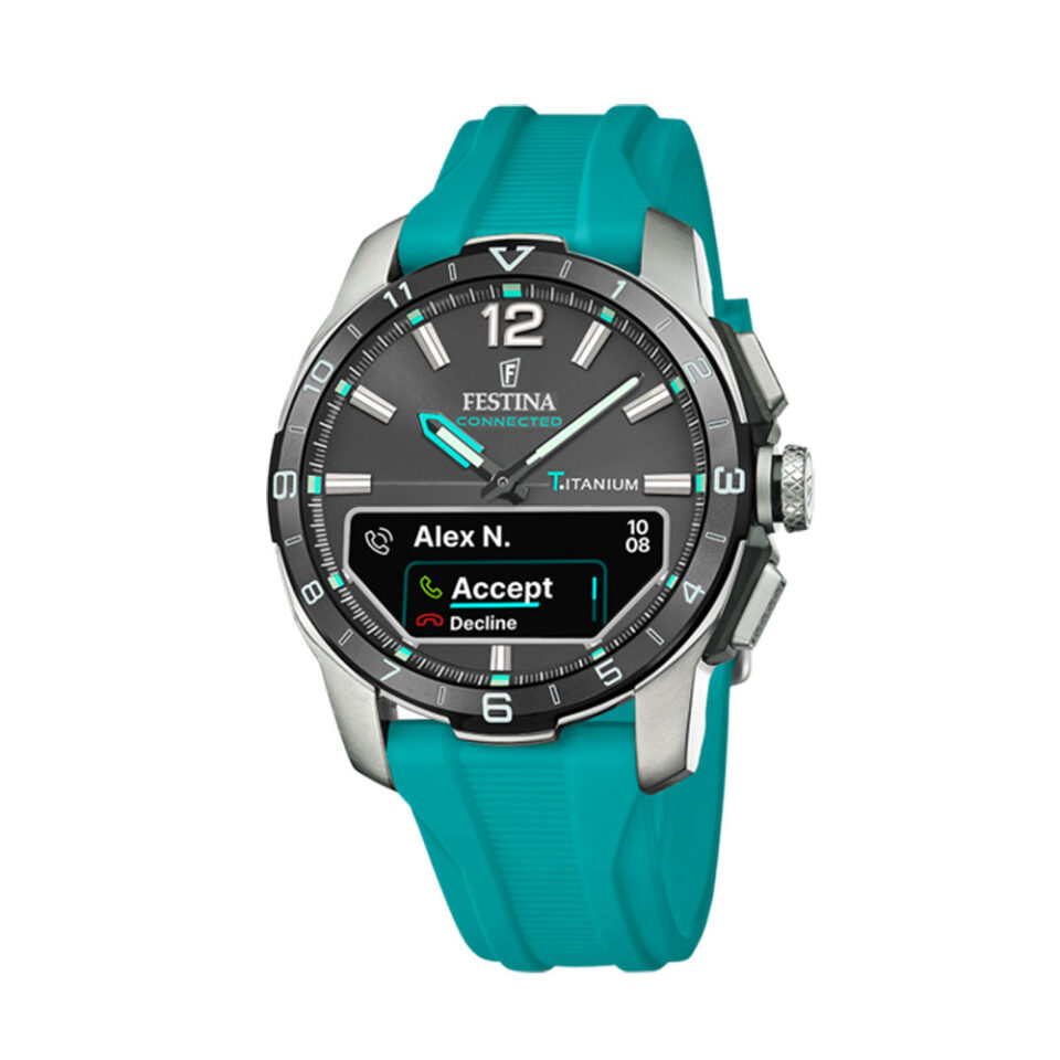 Orologio-Festina-Connected-D-Smartwatch-Titanio-Silicone-verde-Acqua-F23000/5