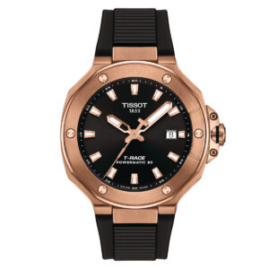 Orologio uomo-automatico Tissot-T race-Oro-Rosa-gomma nero powermatic-80 T141.807.37.051.00