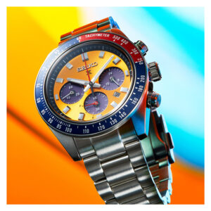 Orologio-Seiko-SpeedTimer-Pogue-Solar-Cronografo-Giallo-Blu-SSC947P1