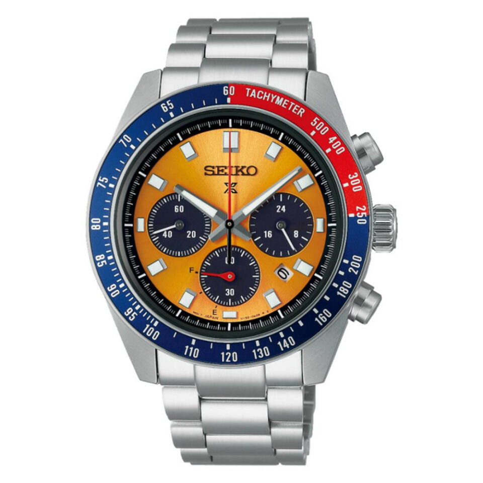 Orologio-Seiko-SpeedTimer-Pogue-Solar-Cronografo-Giallo-Blu-SSC947P1