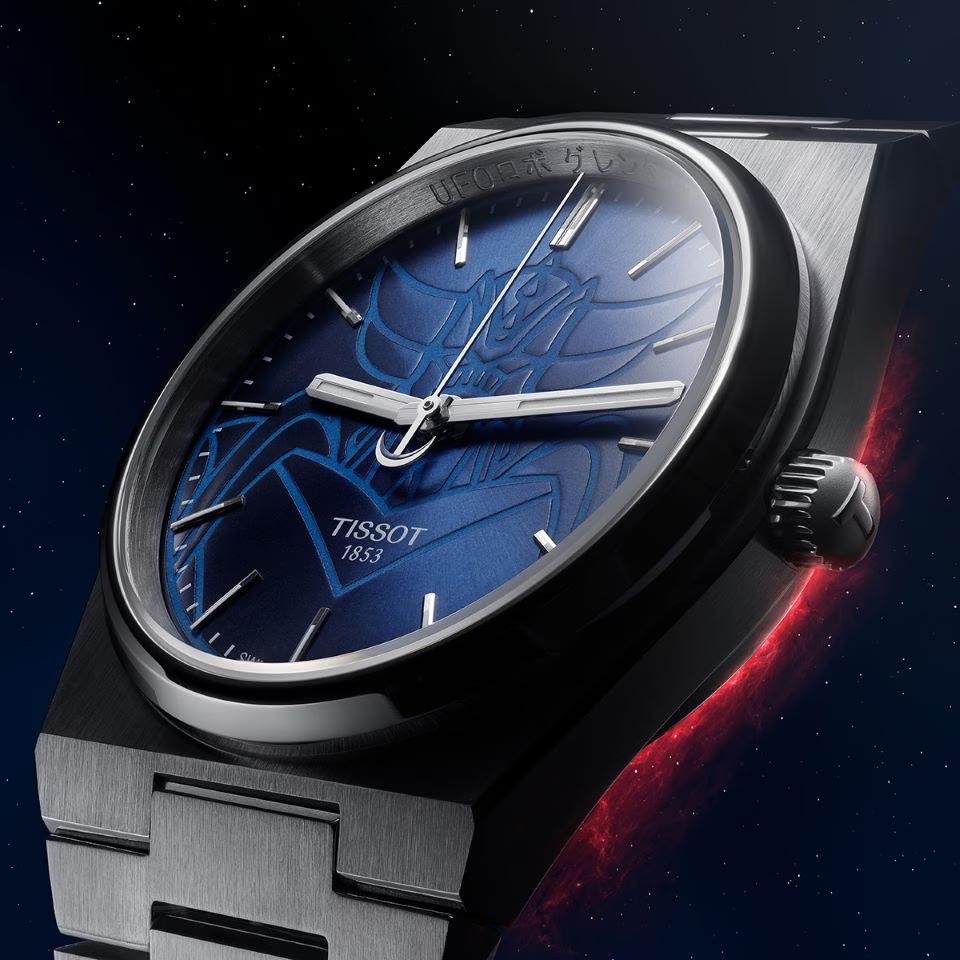 orologio uomo tissot prx grendizer ufo robot goldrake special edition blu t137.407.11.041.02