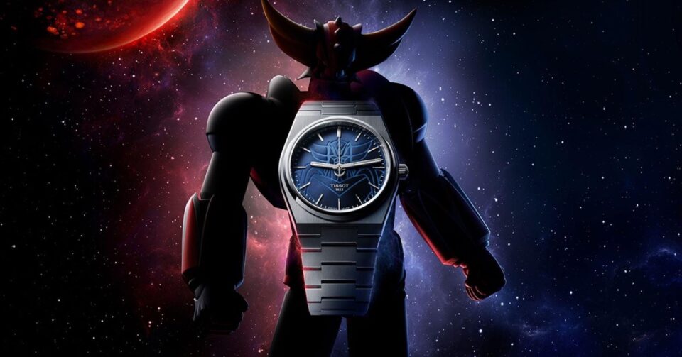 orologio edizione limitata tissot prx grendizer ufo robot in acciaio con quadrante blu T137.407.11.041.02