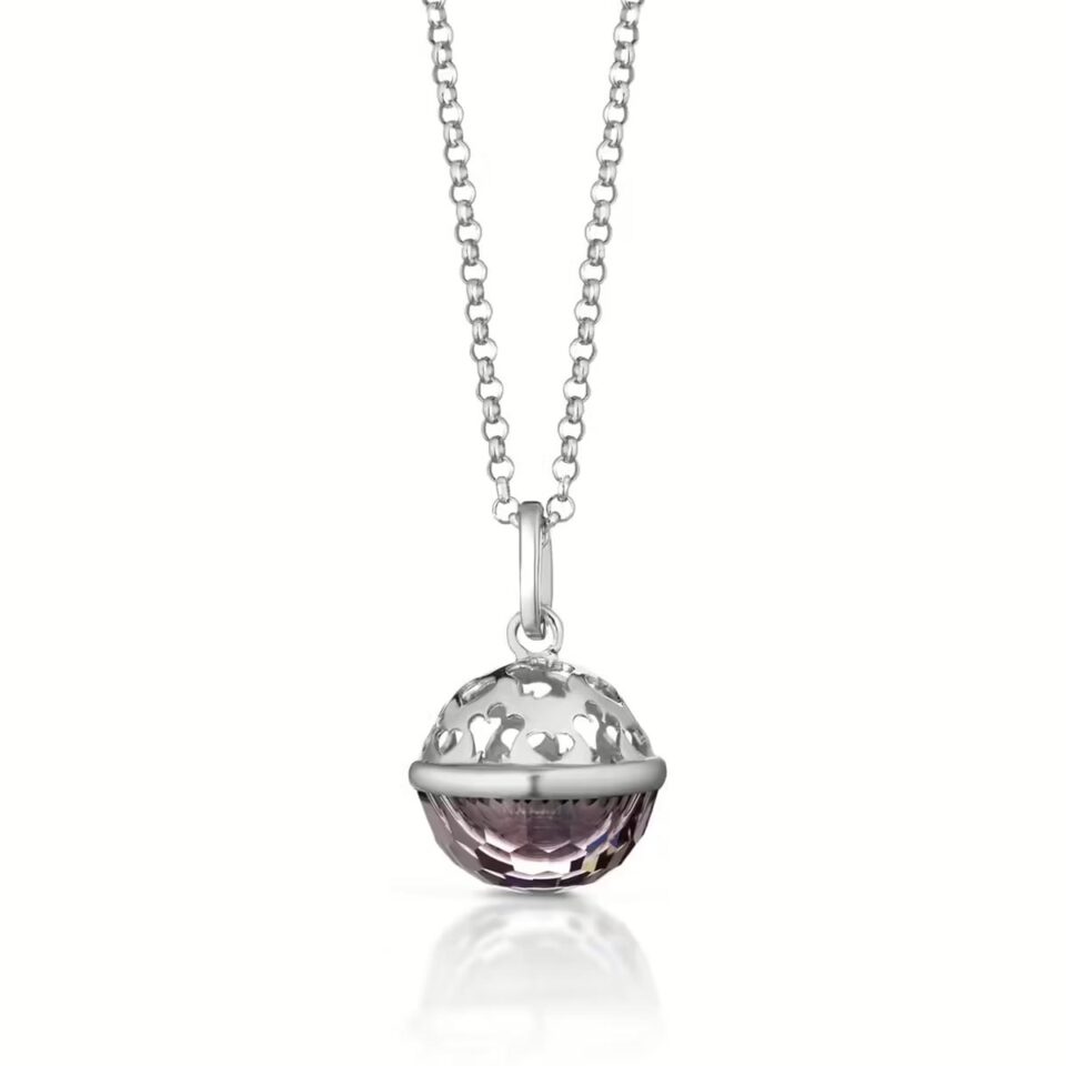 collana chiama angeli argento cristallo rosa roberto giannotti sfa200i