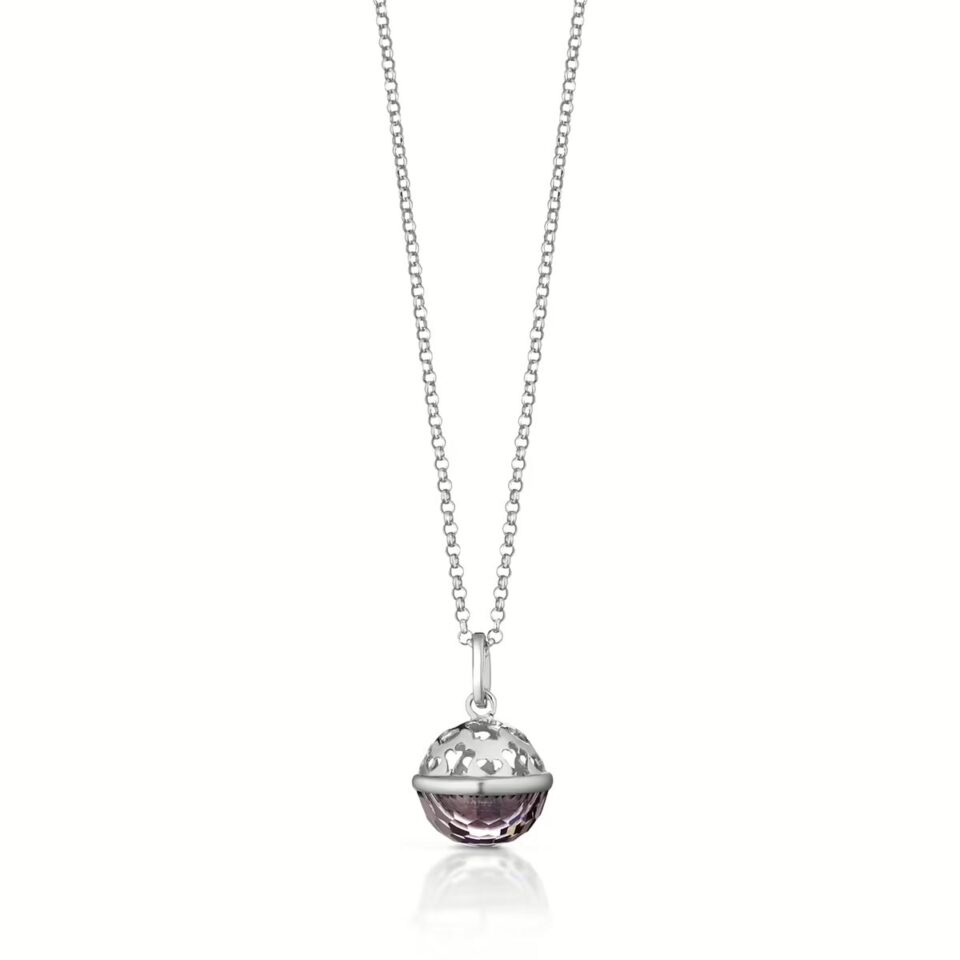 collana chiama angeli argento cristallo rosa roberto giannotti sfa200i