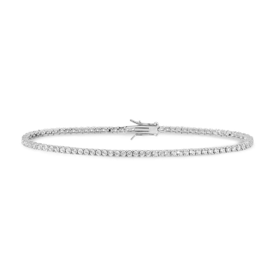 bracciale tennis da donna in argento e cristalli bianchi di comete gioielli bra 175