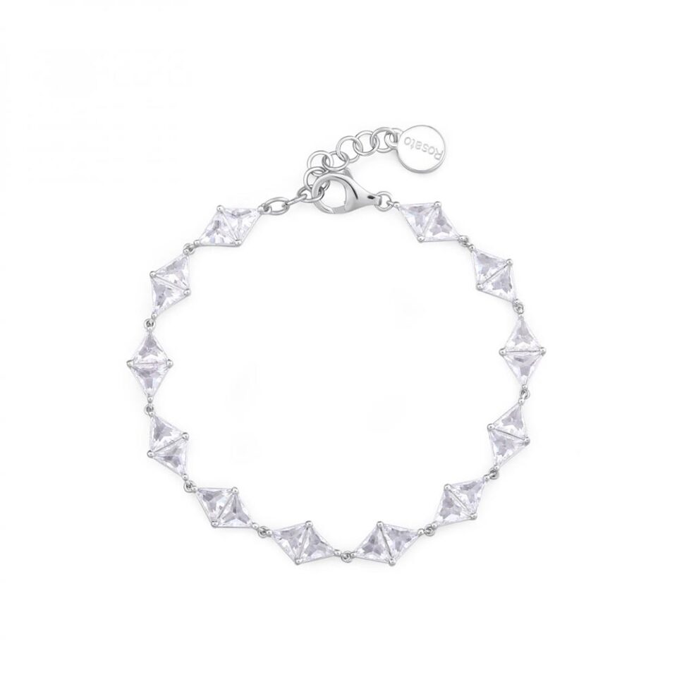 Bracciale tennis donna rosato collezione vittoria rzvt13 in argento e zirconi