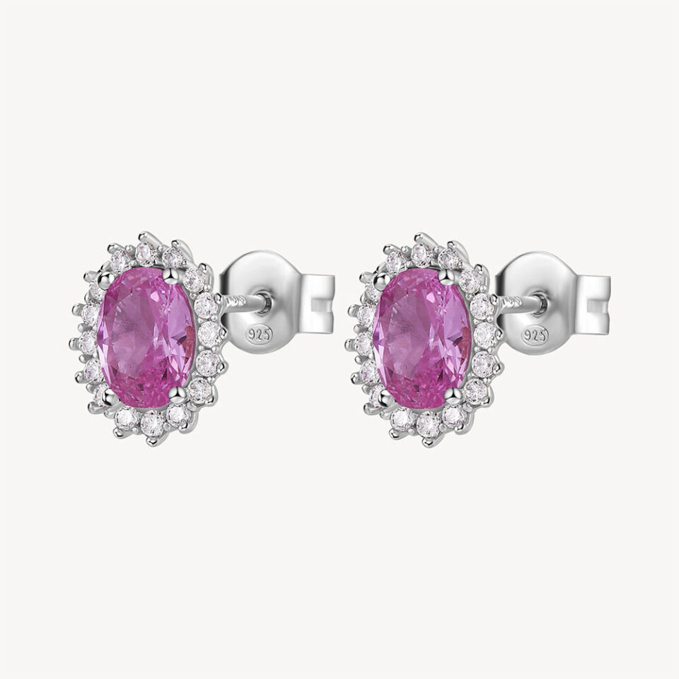 Orecchini Brosway in argento con zirconi rosa e bianchi fvp14